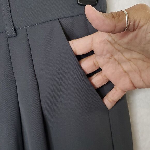 Lot of 3 Wide Legged Pants Grey, Brown, Black Trousers Size Small - Picture 4 of 17